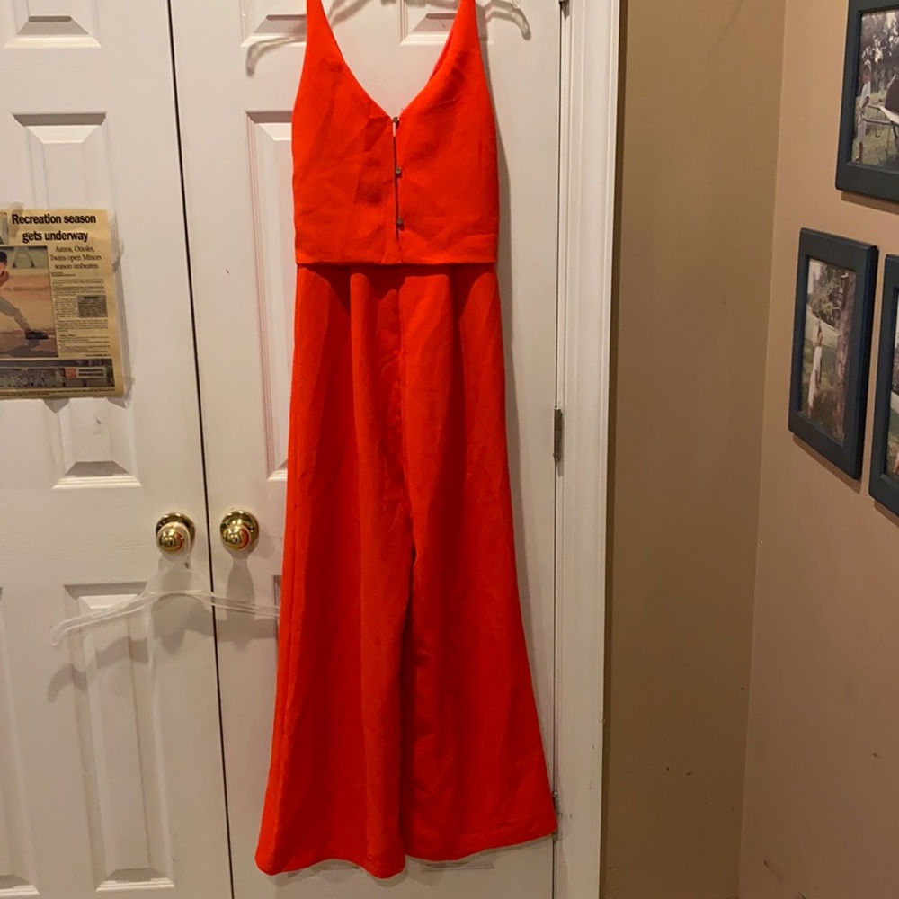 Women’s One Piece Romper XS SugarLips Orange Wide Leg